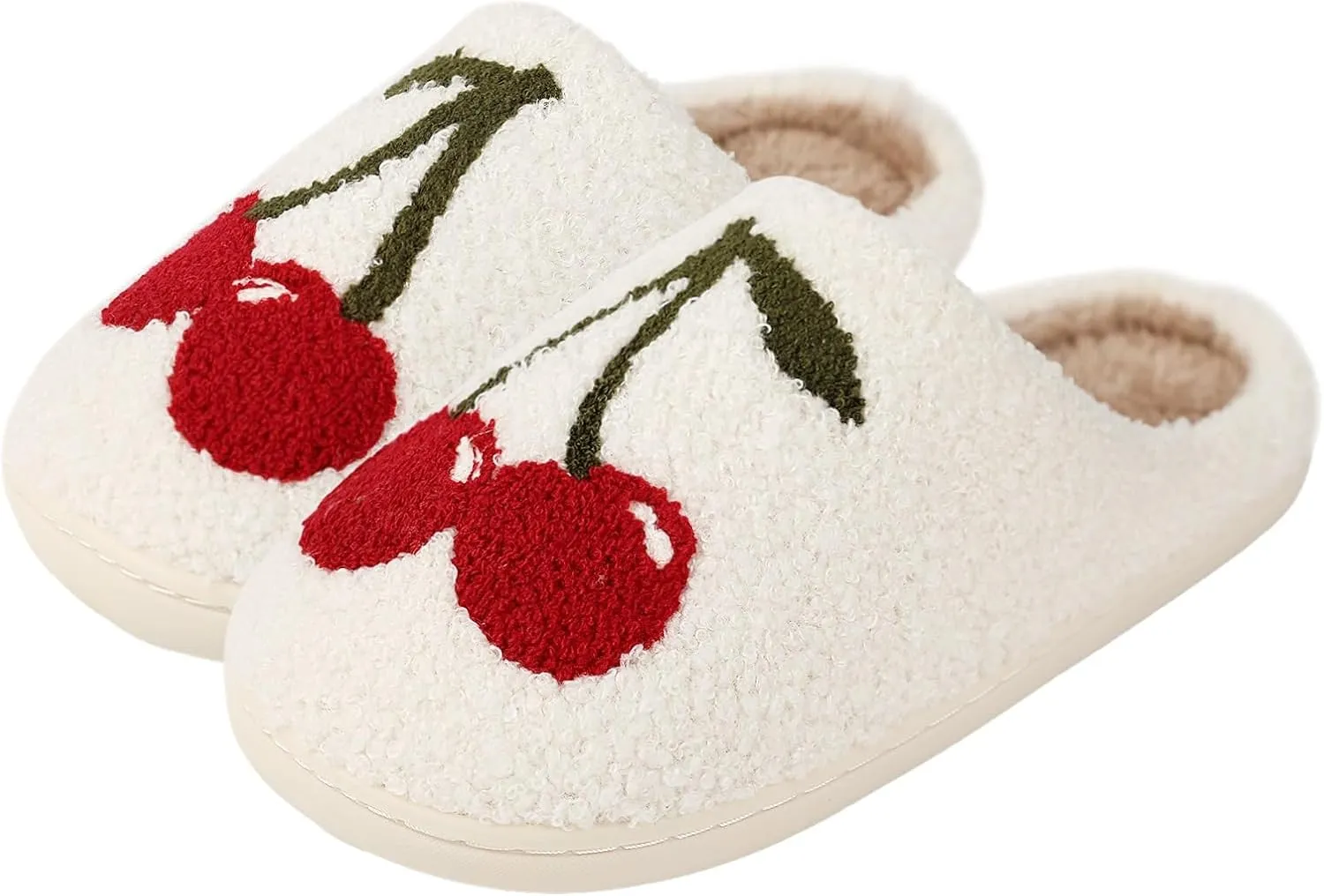 Adisputent Women's Fluffy Slippers - Warm, Cozy, Plush Fuzzy Cushion Slip-On House Slippers for Indoor and Outdoor