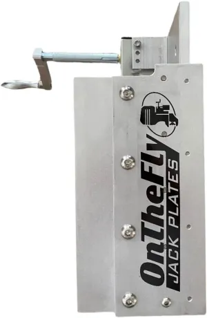 Adjustable Manual Boat Jack Plate – High Grade Marine Aluminum – Standard Unit - for up to 30hp Outboard Motors – by On The Fly Jack Plates
