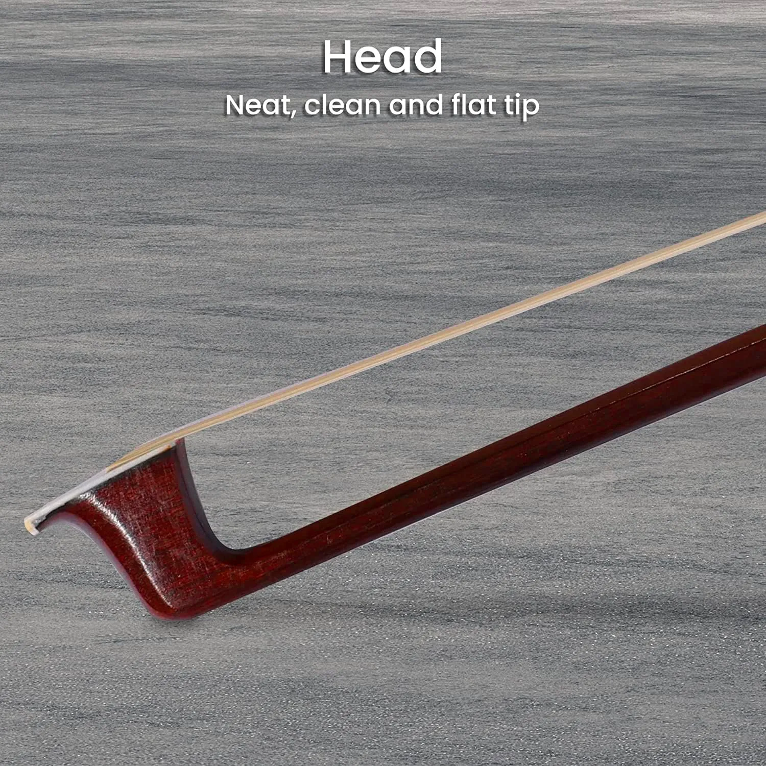 ADM 4/4 Full Size Student Violin Bow, Well Balanced Handmade Brazilwood Bow with Horsehair, Ebony Frog with Pearl Eye and Pearl Slide, Brown