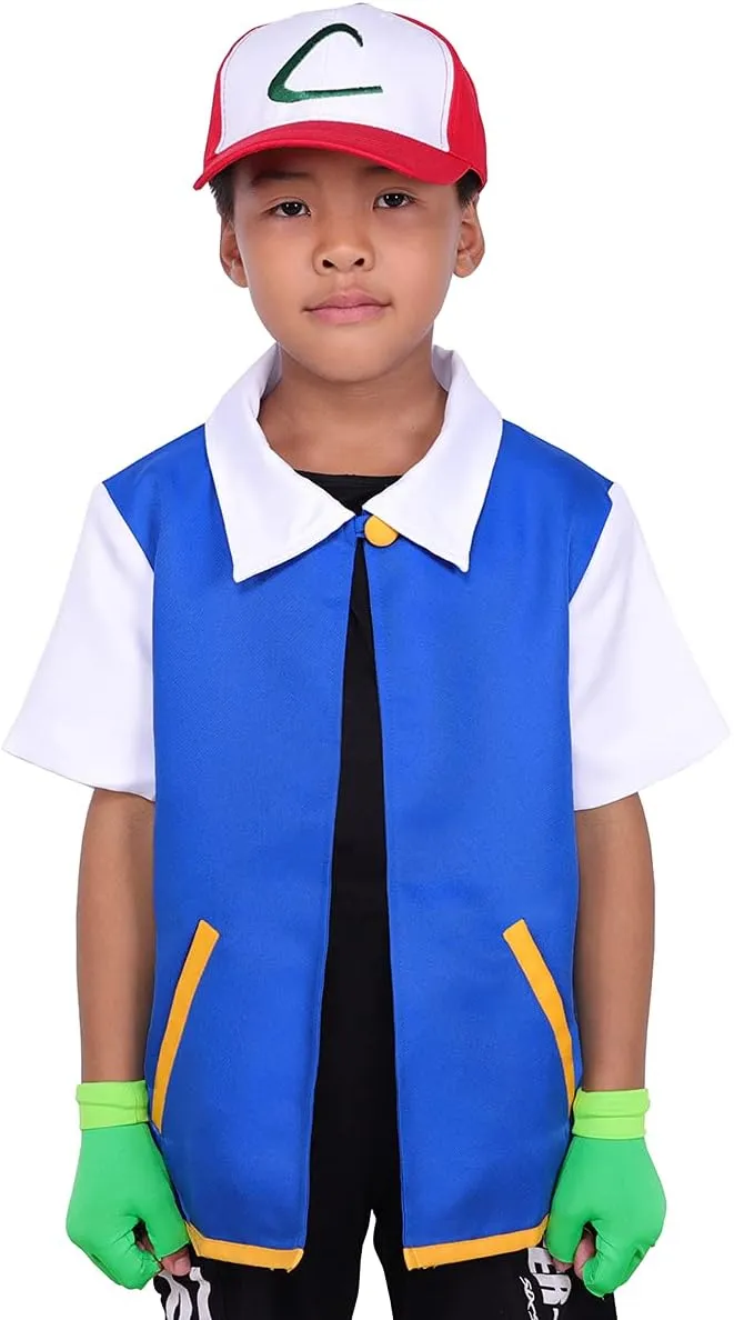Adult Kids Costume Hoodie Halloween Cosplay Jacket Shirt Gloves Hat Sets for Trainer