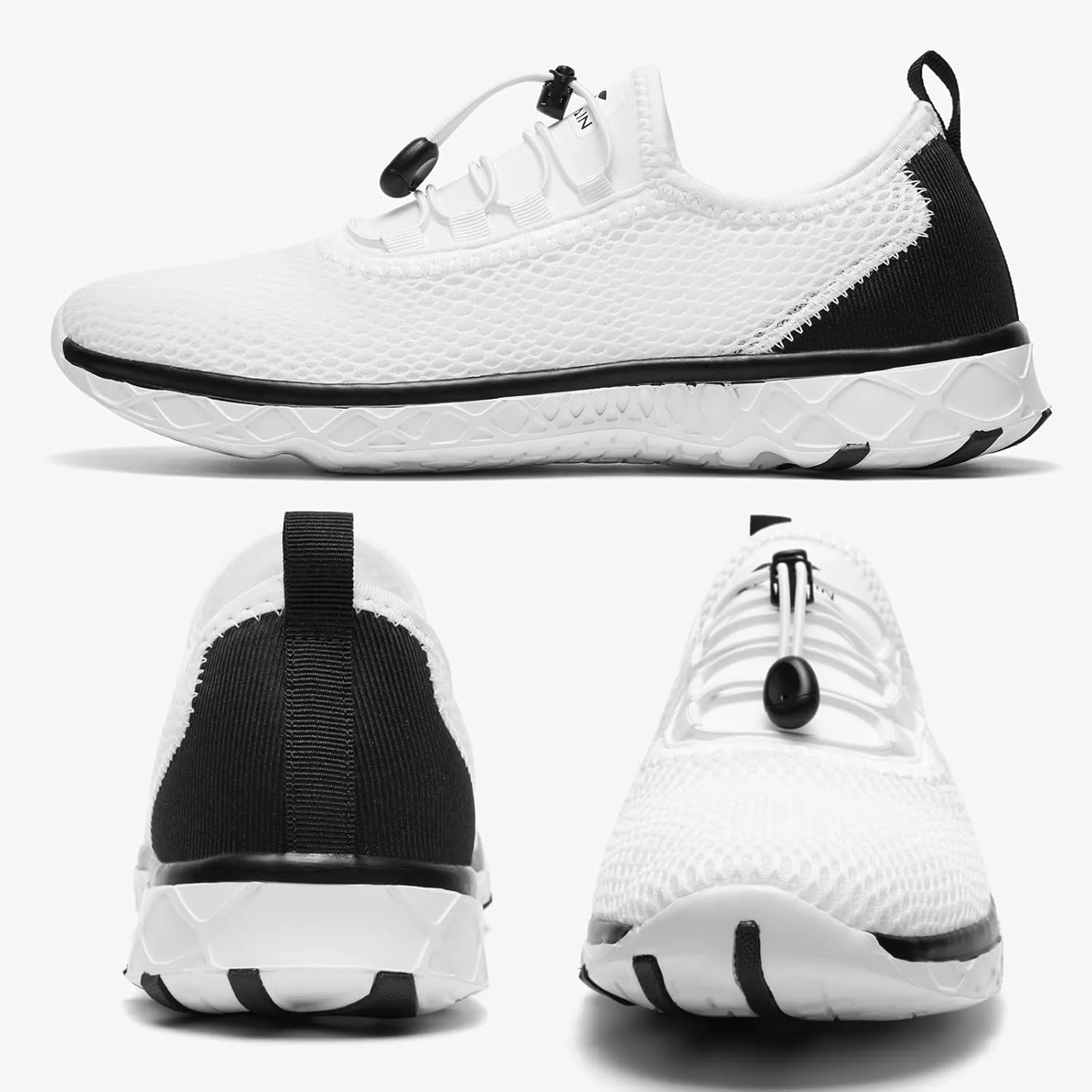 ALEADER Men's Stylish Water Shoes, Quick-Dry Xdrain Water Sneakers, Lightweight & Comfort Footed