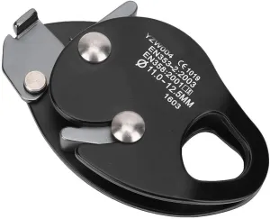 Alomejor Climbing Descender Self Braking Stop 11 12.5mm Rope Grab Fall Equipment for Climbing