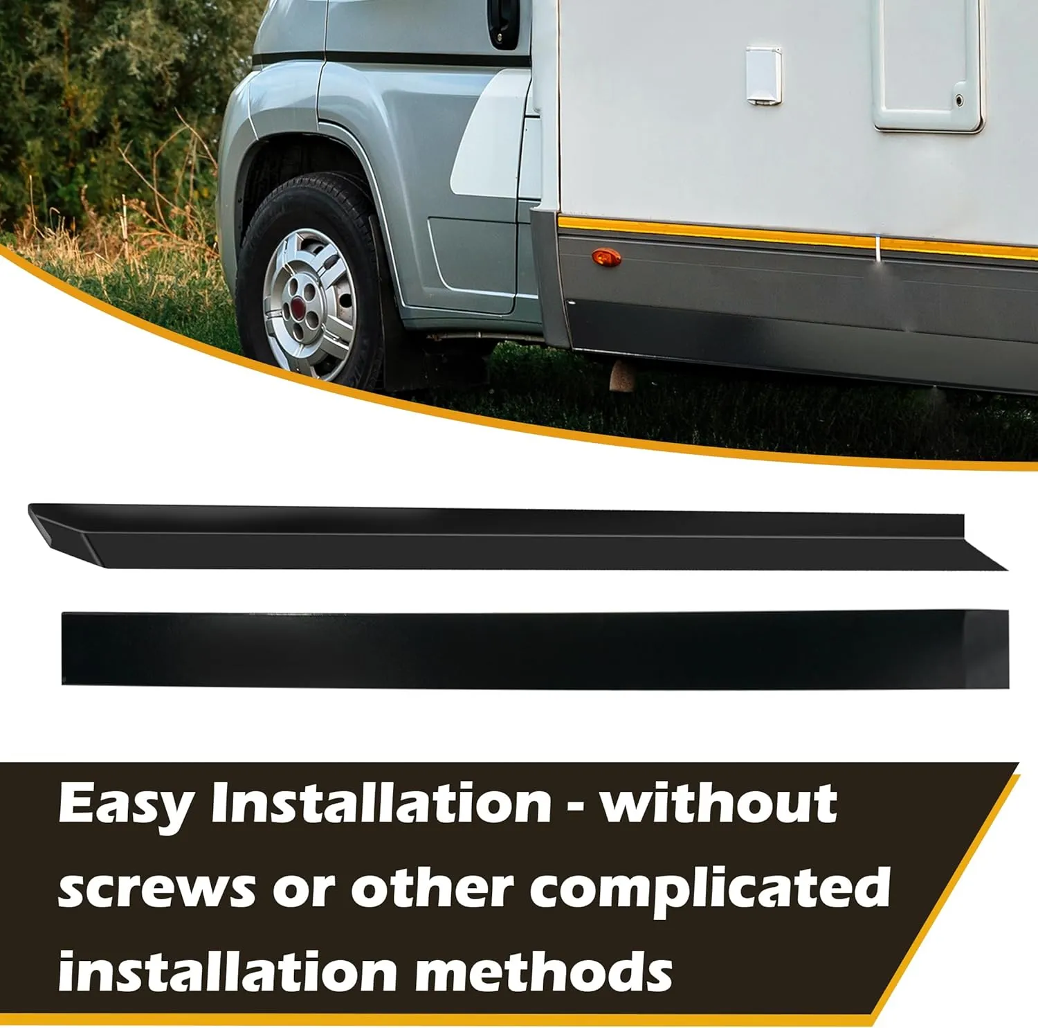 Aluminum RV Slide Out Ski Set - 2 Pack Slide Out Stabilizers for RV Floor Saver Corner & Edge Protector Tracks | 47 Inch RV Camper Slide Out Prevent Sticking & Catching | Do Not Include Butyl