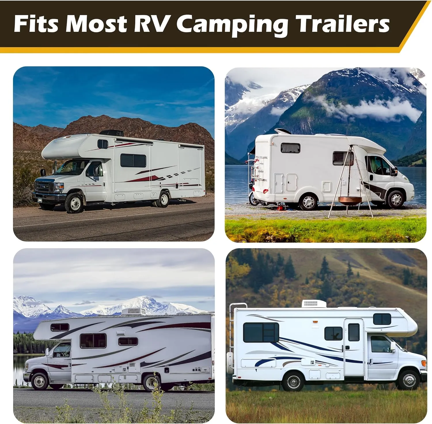 Aluminum RV Slide Out Ski Set - 2 Pack Slide Out Stabilizers for RV Floor Saver Corner & Edge Protector Tracks | 47 Inch RV Camper Slide Out Prevent Sticking & Catching | Do Not Include Butyl