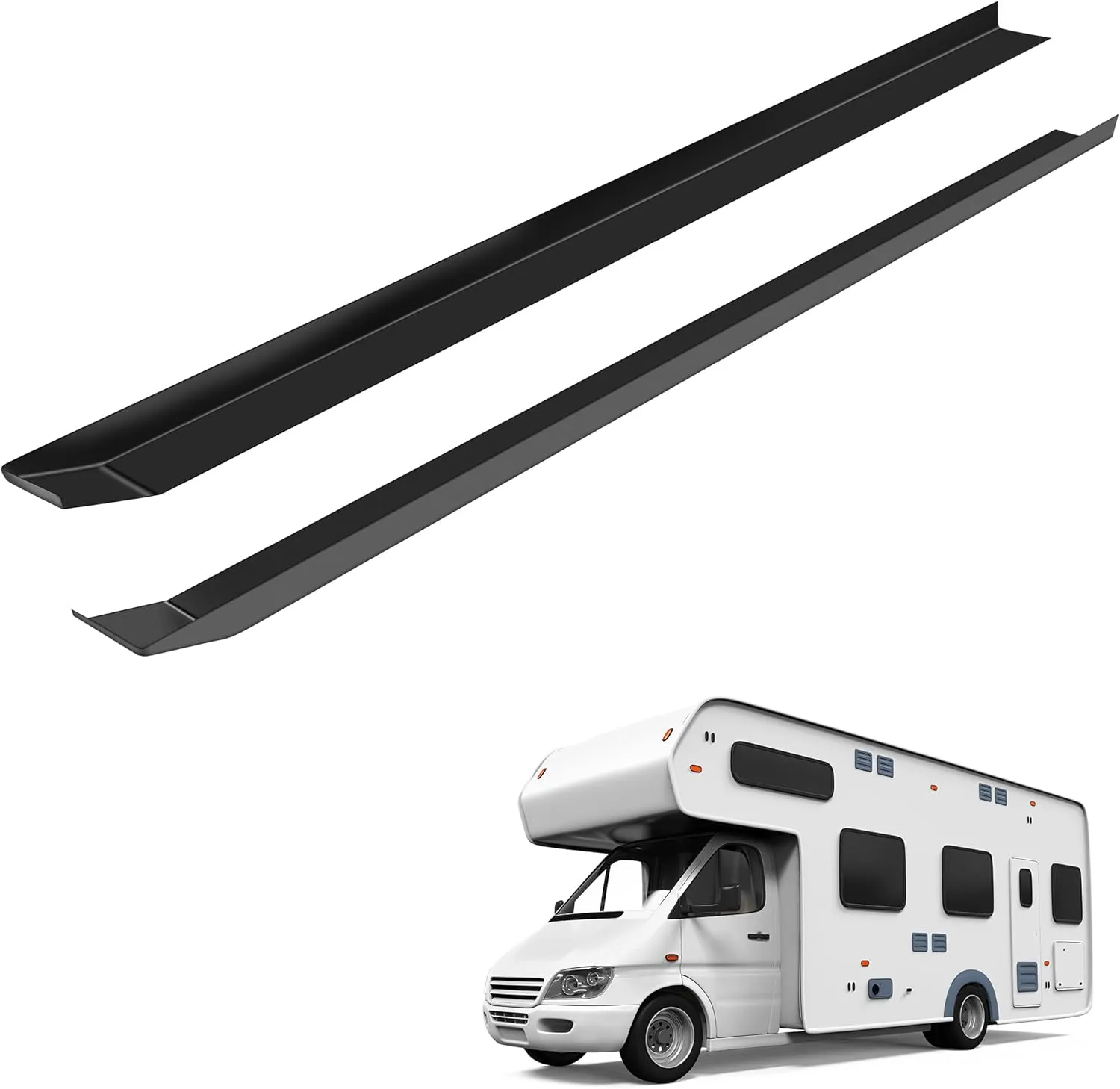 Aluminum RV Slide Out Ski Set - 2 Pack Slide Out Stabilizers for RV Floor Saver Corner & Edge Protector Tracks | 47 Inch RV Camper Slide Out Prevent Sticking & Catching | Do Not Include Butyl