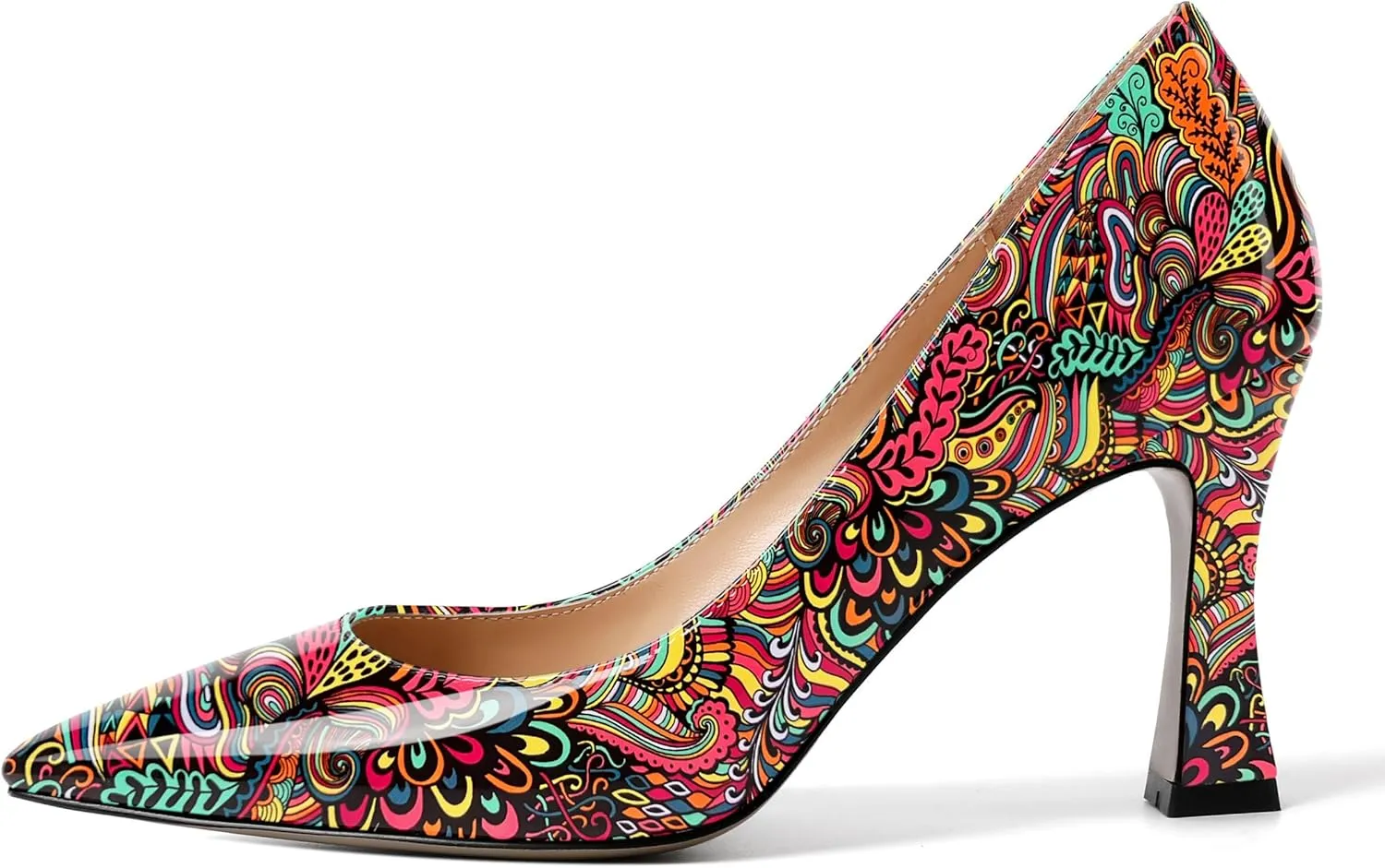 AMBELIGHT Womens Slip On Dress Pointed Toe Suede Wedding Stiletto High Heel Pumps Shoes 3.3 Inch