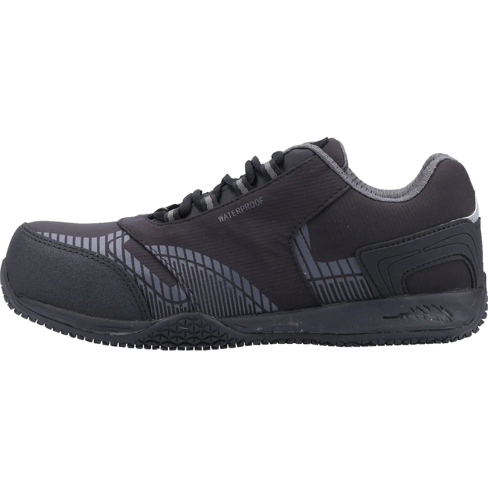 Amblers Safety Men's FS29C Waterproof Metal Free Non Leather Safety Trainer in Black