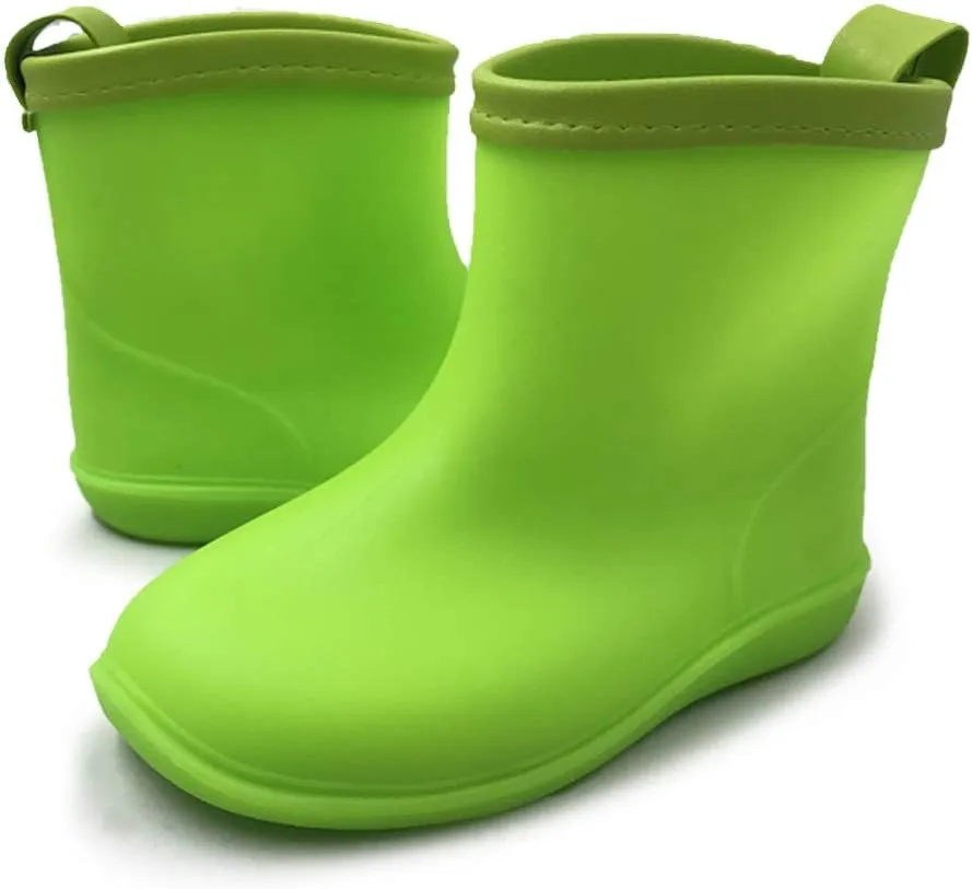 Amoji Baby Kids Easy On Rain Shoes Boots for Toddler Little Kid