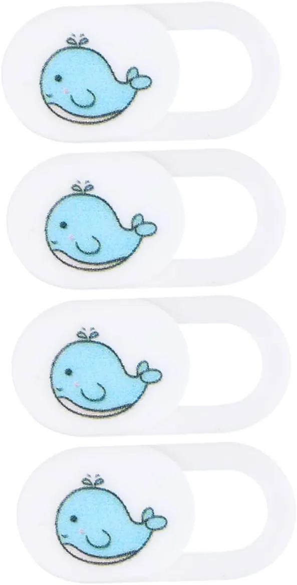 Angoily 4Pcs Whale Pattern Webcam Privacy Covers Slide Camera Cover for Laptop Tablet Ultra Thin Design Protect Your Privacy with Material Adorable Whale Design