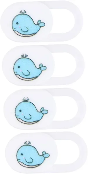 Angoily 4Pcs Whale Pattern Webcam Privacy Covers Slide Camera Cover for Laptop Tablet Ultra Thin Design Protect Your Privacy with Material Adorable Whale Design