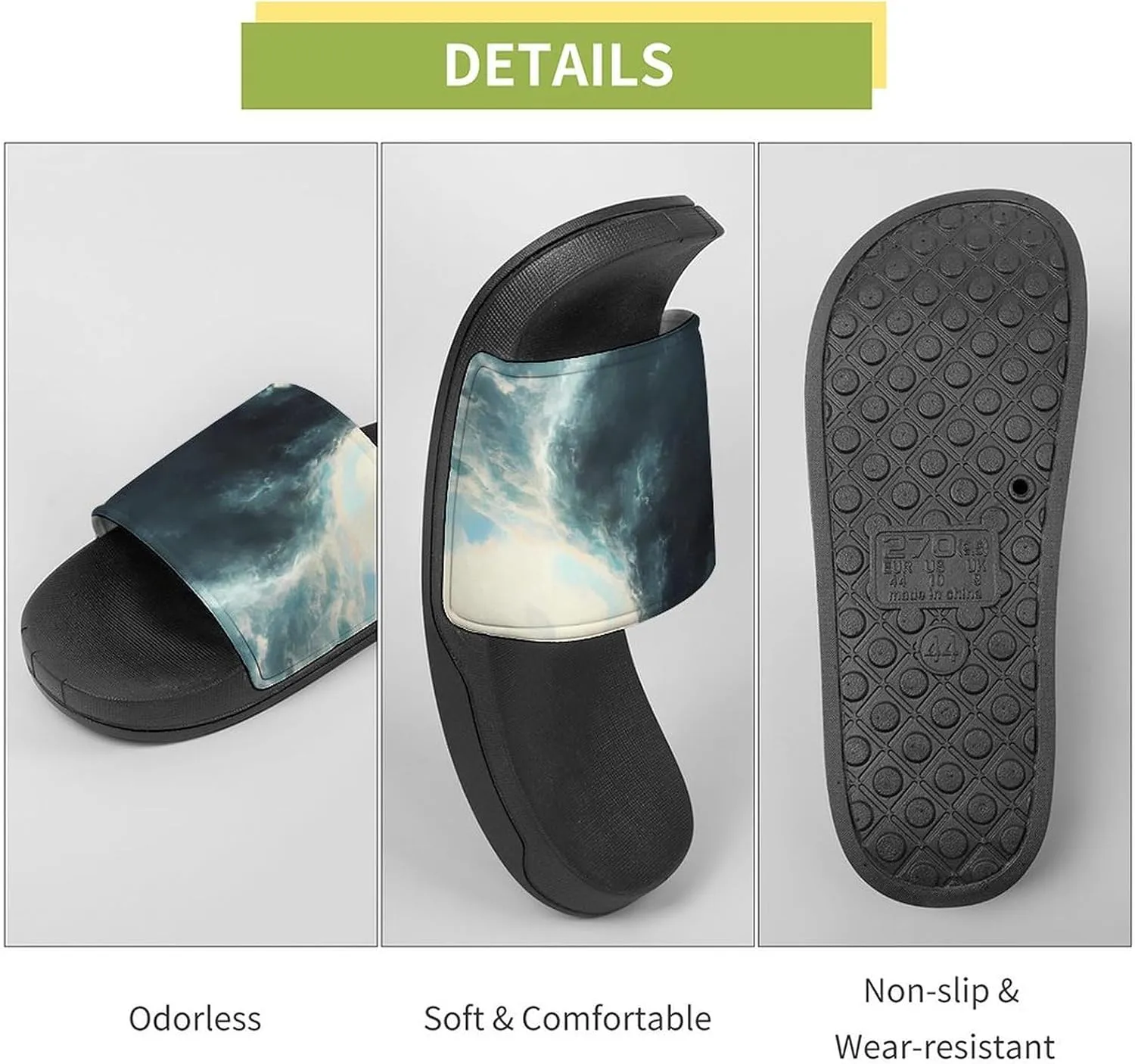 Angry Giant Panda House Sandals Non Slip Slippers Quick Drying Bathroom Shower Shoes for Women Men