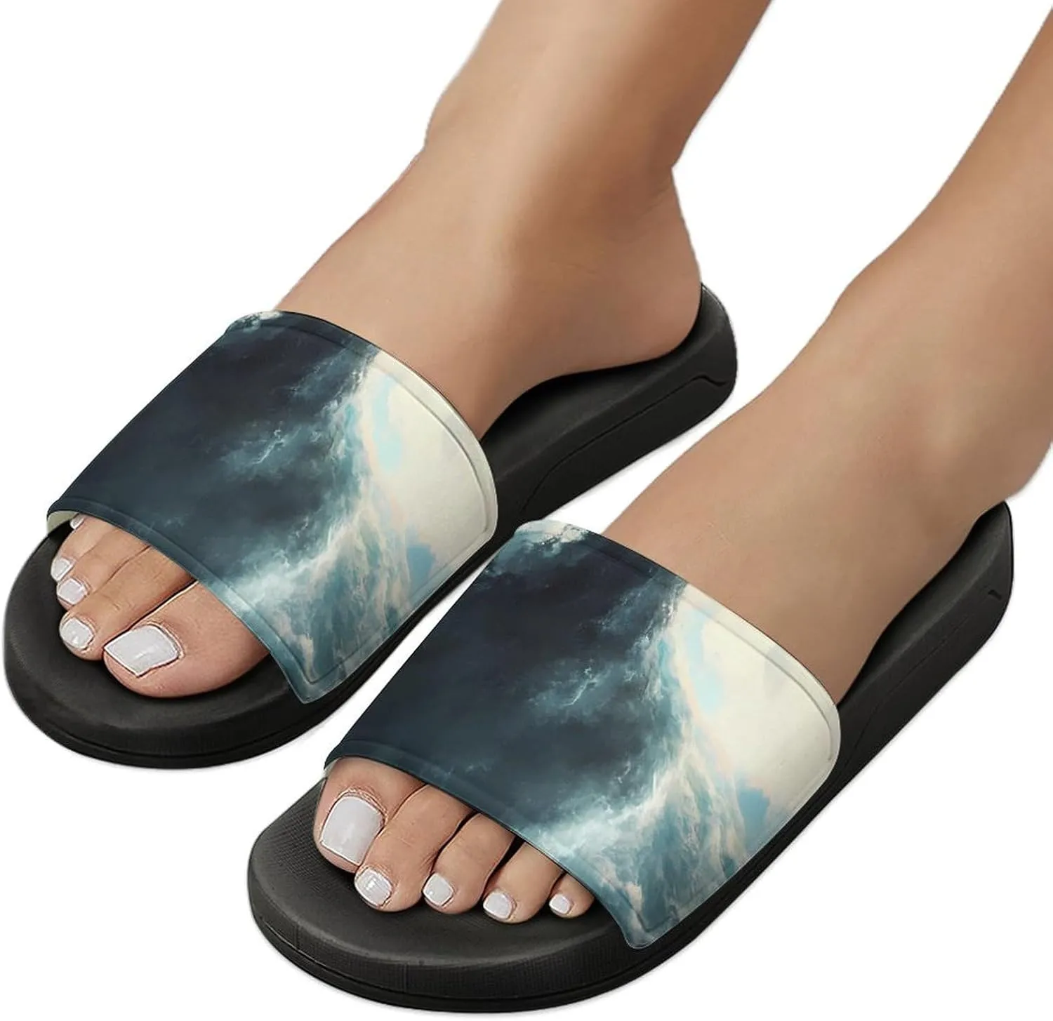 Angry Giant Panda House Sandals Non Slip Slippers Quick Drying Bathroom Shower Shoes for Women Men