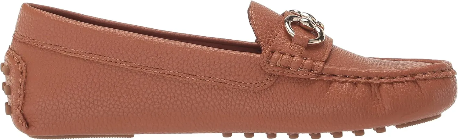 Anne Klein Womens Chrystie Faux Leather Driving Moccasins Moccasins