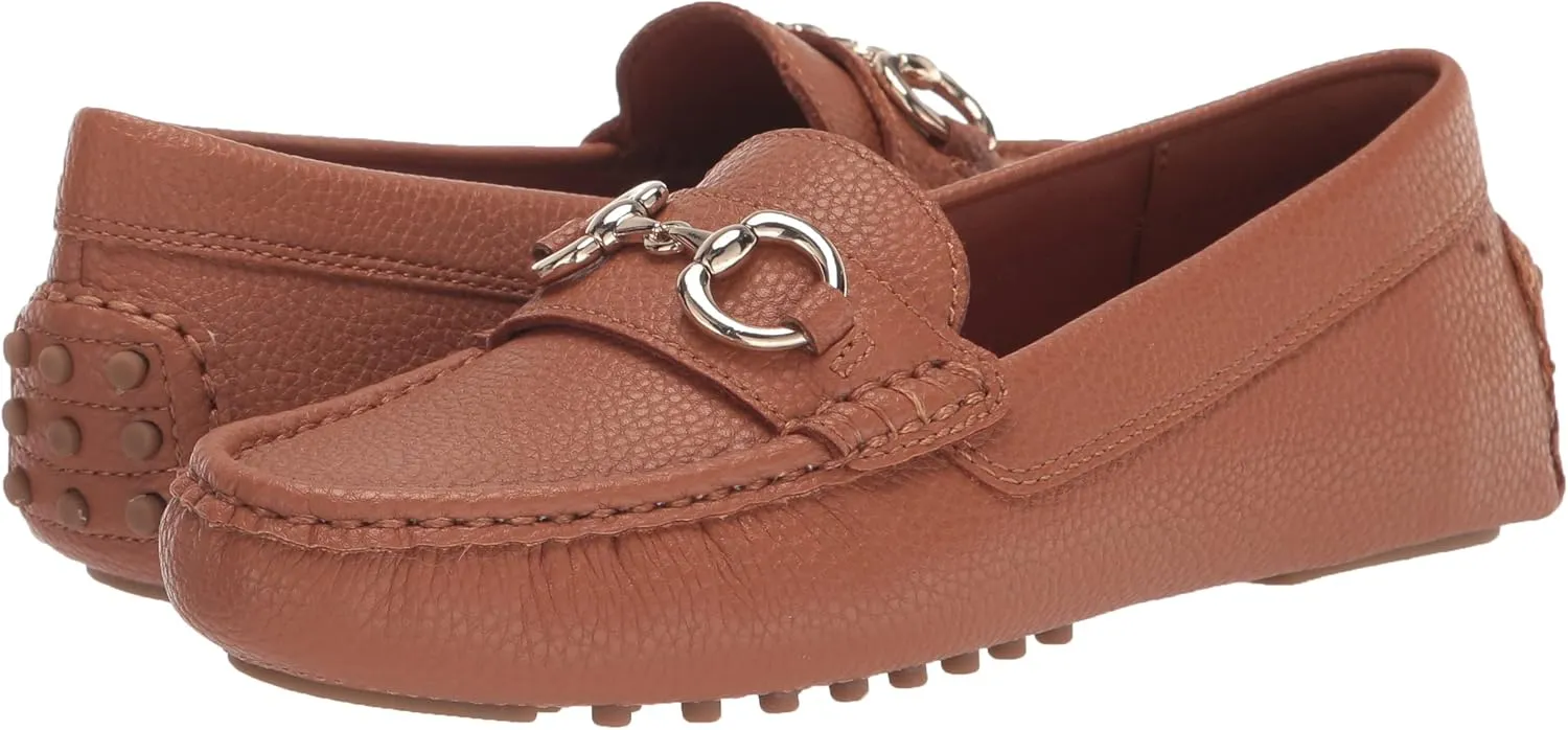 Anne Klein Womens Chrystie Faux Leather Driving Moccasins Moccasins