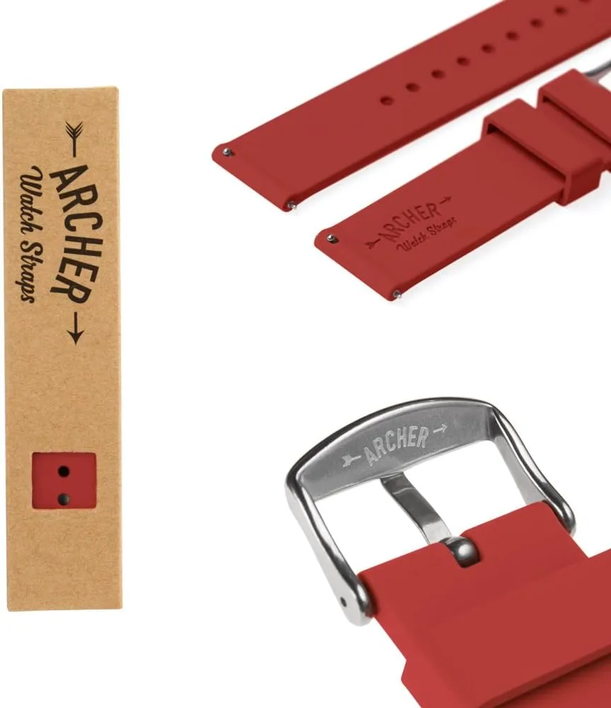 Archer Watch Straps - Soft Silicone Quick Release Watch Bands