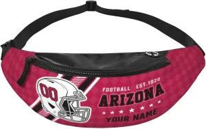 Arizona Waist Bag Adjustable Football Belt Bag Personalized Custom Fanny Pack Sports Hiking Running Belt Waist Pack for Women Men Fans Gifts