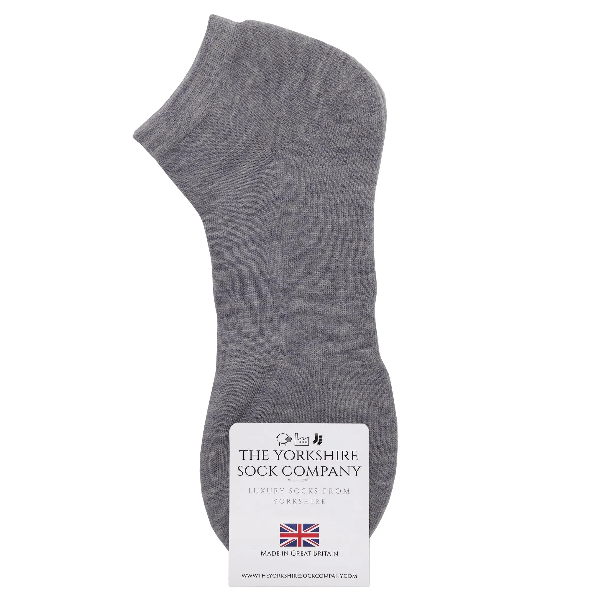 Ashville Pro Merino Mens Trainer Sock - Cushioned Sole - 3 Mixed Pair Bundle