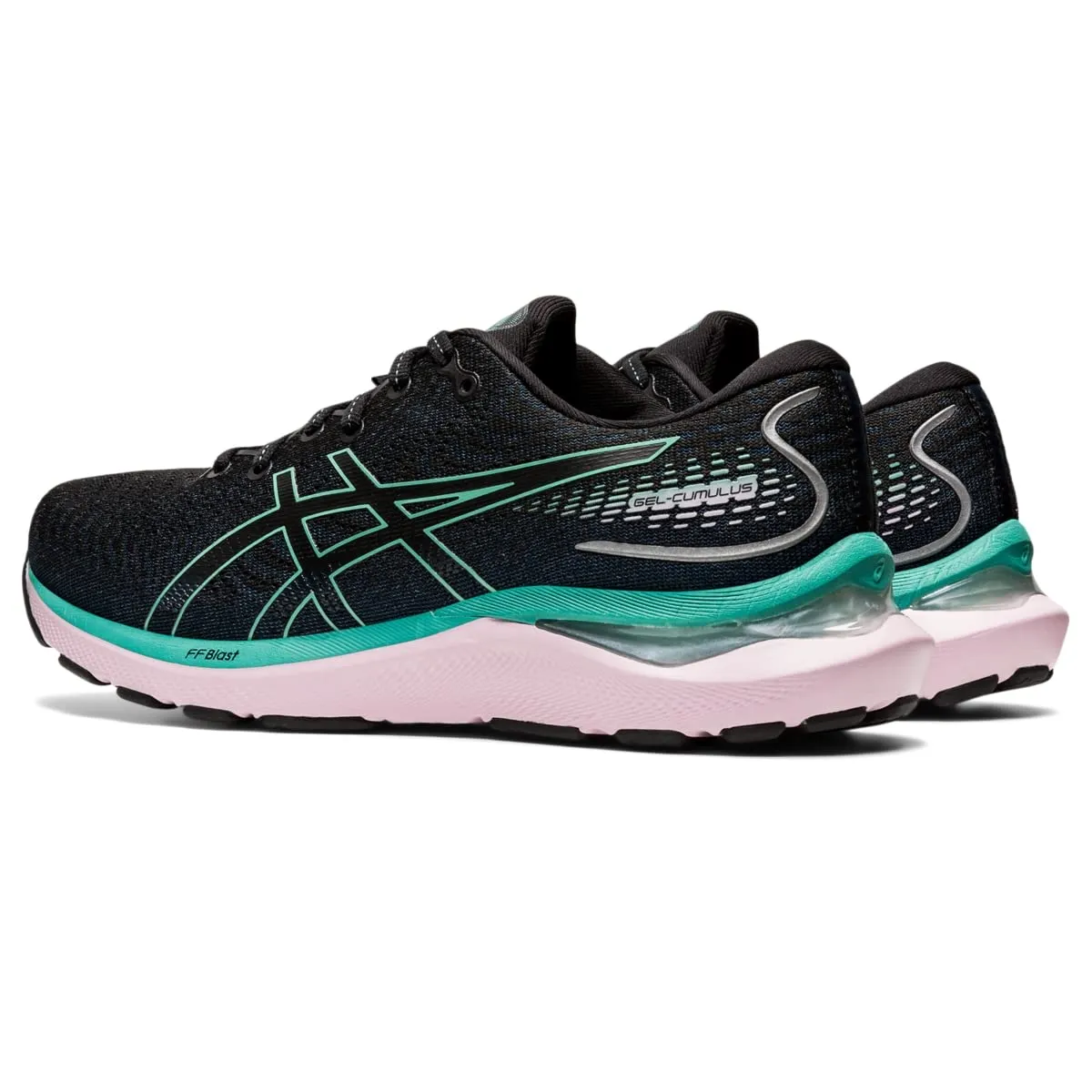 ASICS Women's Gel-Cumulus 24 Running Shoes, 11.5, Black/SAGE