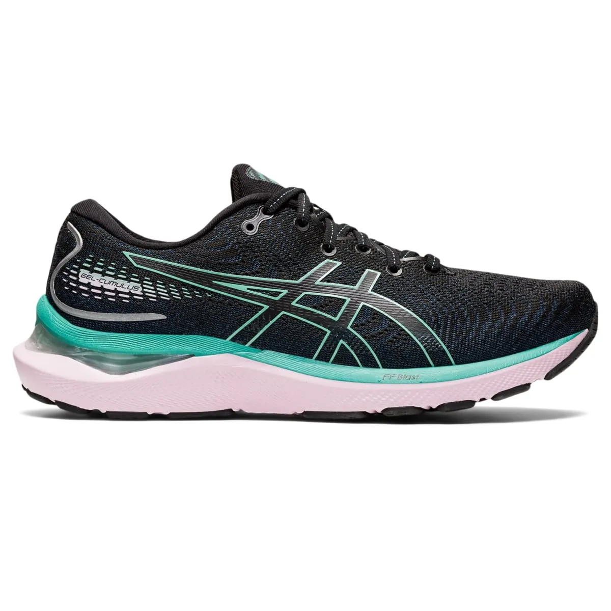 ASICS Women's Gel-Cumulus 24 Running Shoes, 11.5, Black/SAGE