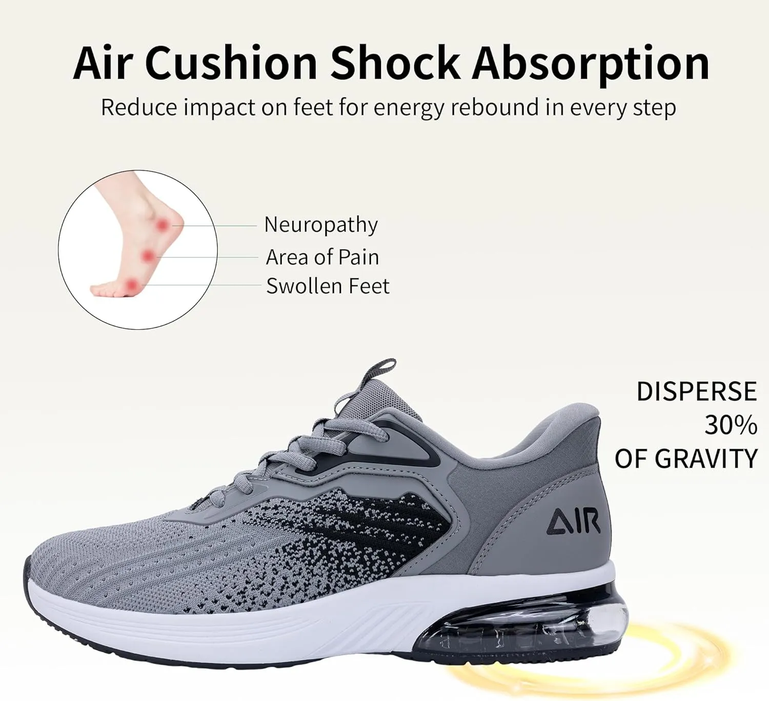 Autper Mens Athletic Tennis Shoes Slip On Running Fashion Sneakers for Men Gym Comfortable Breathable Non Slip Workout Cross Training Shoe US Size 7-13