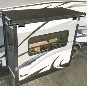 Awnlux Black Modular Slide Topper Awning Slide Out Protection for RVs, Travel Trailers, 5th Wheels, and Motorhomes -10'6" (10'1" Fabric)