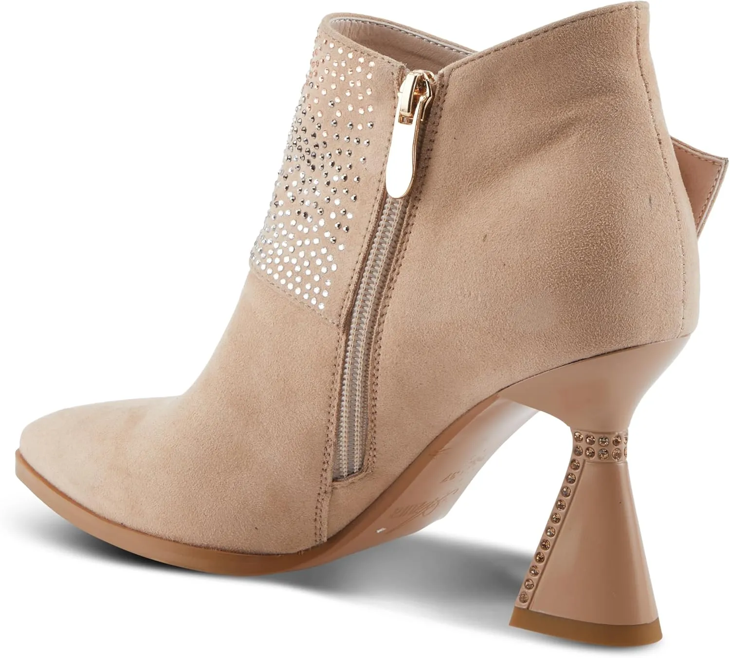 Azura Women's GALORE Trendy Ankle Booties with Perforated Design, Low Heel, and Easy Slip-On Style