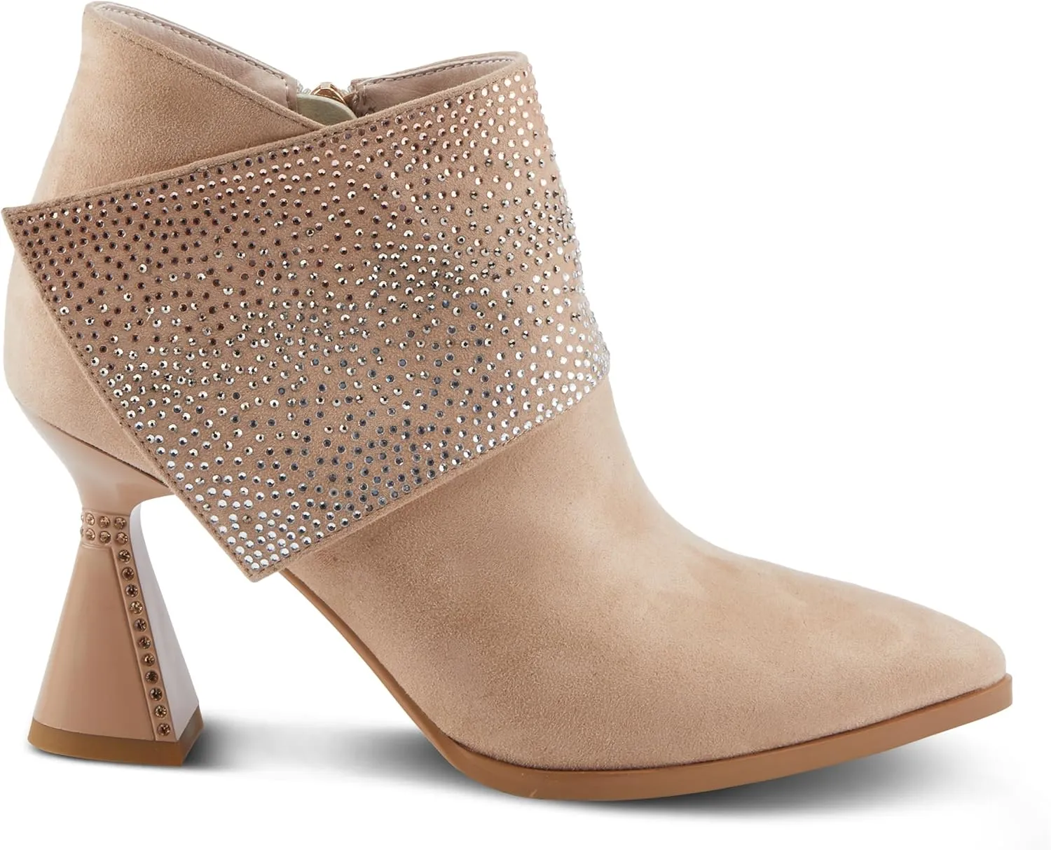 Azura Women's GALORE Trendy Ankle Booties with Perforated Design, Low Heel, and Easy Slip-On Style