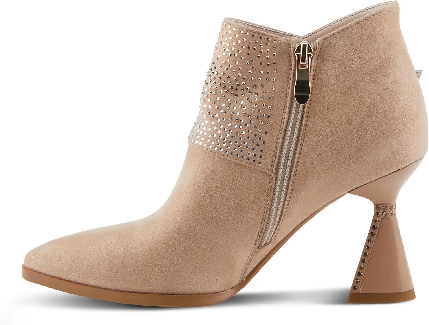 Azura Women's GALORE Trendy Ankle Booties with Perforated Design, Low Heel, and Easy Slip-On Style