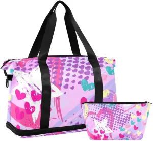 Bag for Women Gym Bag With Shoe Compartment Sturdy Dry Wet Separated Sports Tote Travel Multicolor 13