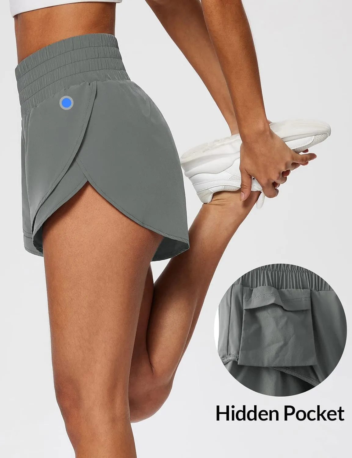 baleaf Women's 3" Workout Shorts High Waisted Athletic Running Shorts with Liner Sports Lightweight Quick Dry