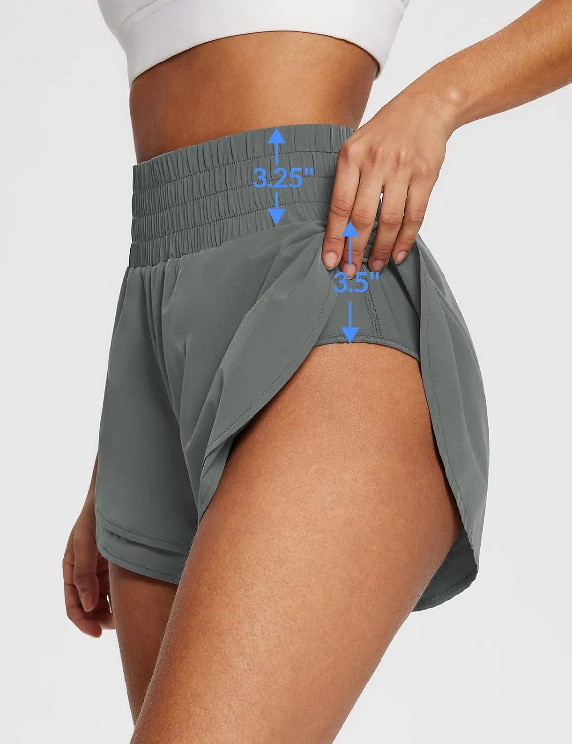baleaf Women's 3" Workout Shorts High Waisted Athletic Running Shorts with Liner Sports Lightweight Quick Dry