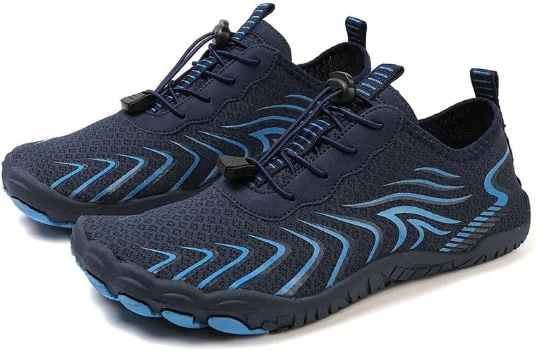 Barefoot Shoes Men Toe Shoes for Men Minimalist Shoes Mens Barefoot Shoes Mens Workout Shoes Men's Cross-Trainer Water Shoes Non-Slip Breathable Barefoot Beach Pool Aqua Swim Surf Hiking Walking Shoes