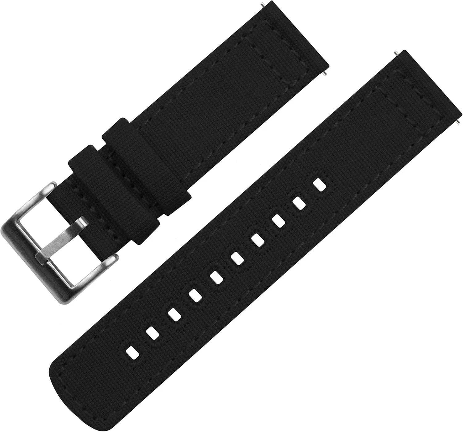 BARTON Canvas Quick Release Watch Band Straps - Choose Color & Width - 18mm, 19mm, 20mm, 21mm, 22mm, 23mm, or 24mm