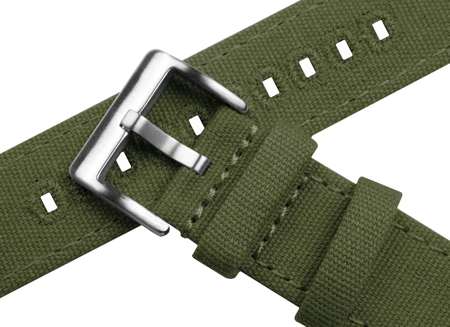 BARTON Canvas Quick Release Watch Band Straps - Choose Color & Width - 18mm, 19mm, 20mm, 21mm, 22mm, 23mm, or 24mm