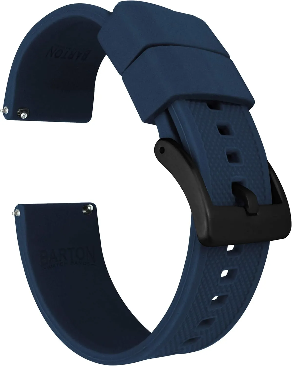 BARTON Elite Silicone Watch Bands - Quick Release - Choose Strap Color & Buckle Color (Stainless Steel, Black PVD or Gunmetal Grey) - 18mm, 20mm, 22mm & 24mm Watch Straps