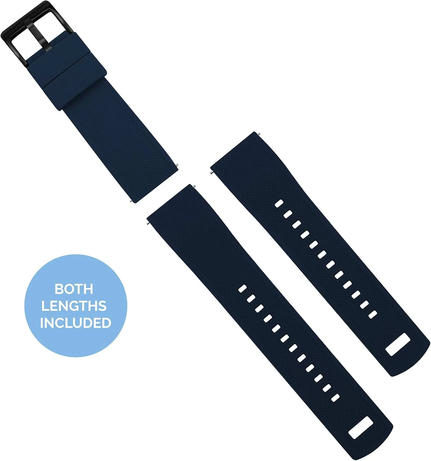 BARTON Elite Silicone Watch Bands - Quick Release - Choose Strap Color & Buckle Color (Stainless Steel, Black PVD or Gunmetal Grey) - 18mm, 20mm, 22mm & 24mm Watch Straps
