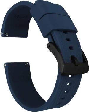 BARTON Elite Silicone Watch Bands - Quick Release - Choose Strap Color & Buckle Color (Stainless Steel, Black PVD or Gunmetal Grey) - 18mm, 20mm, 22mm & 24mm Watch Straps