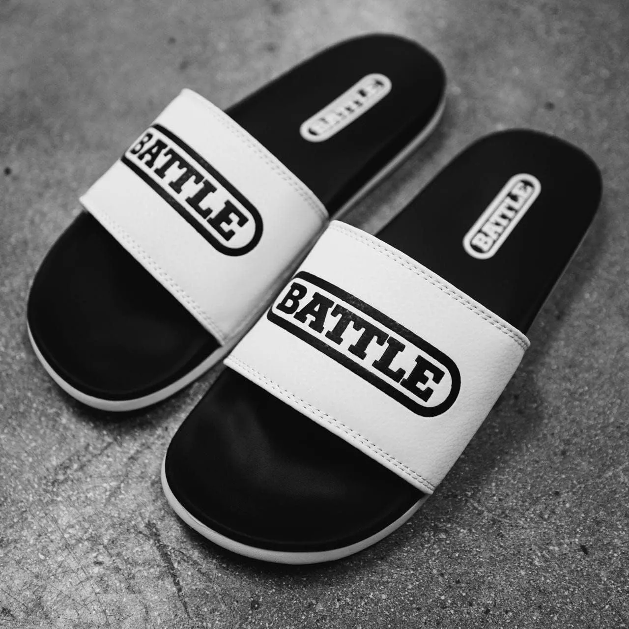 Battle Sport Unisex Slide Sandals - Comfort Football Slides with Ultra-Soft Soles, Fully Padded Arch and Quick-Dry Lining - Available in Adult Men Sizes
