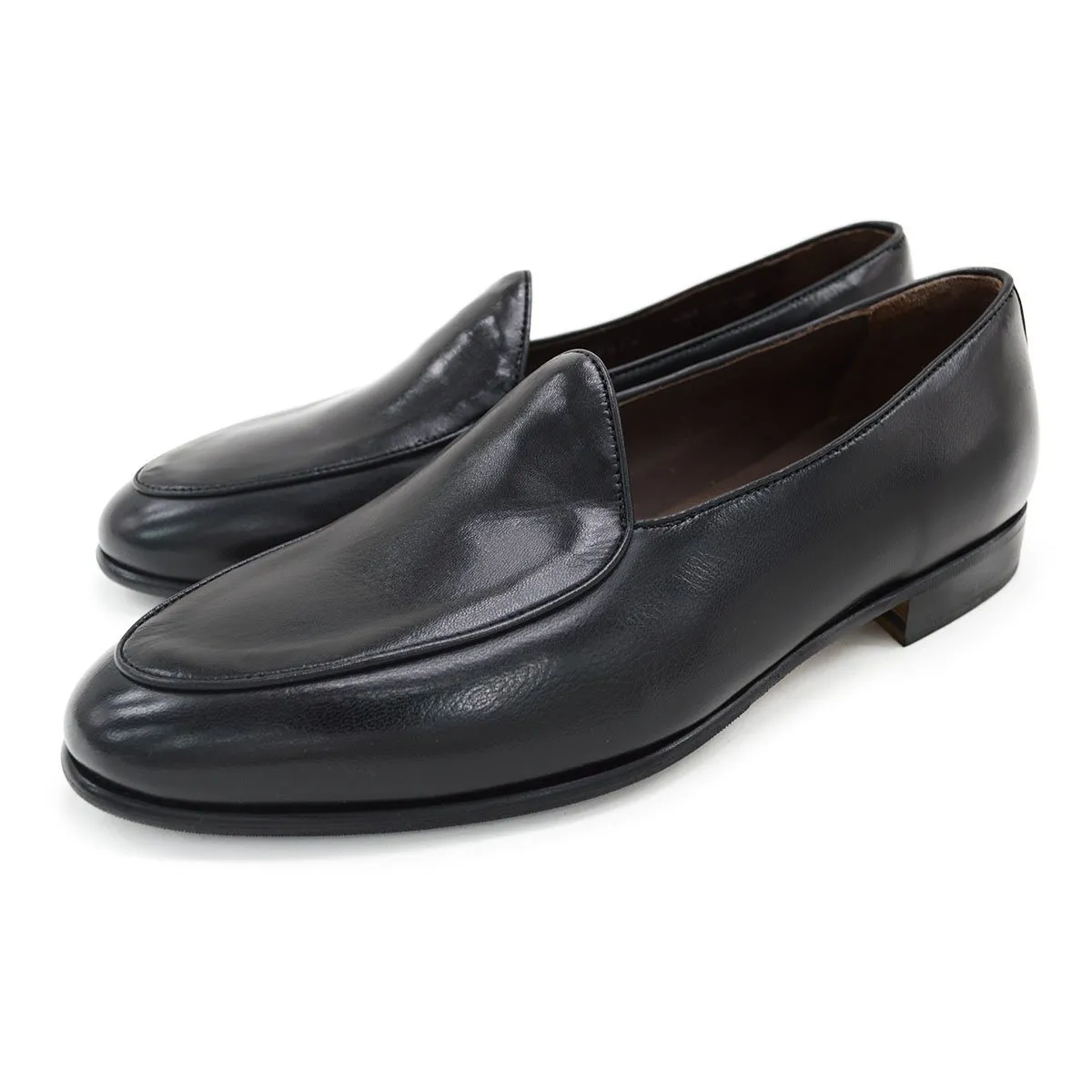 Berwick 1707 Classic Belgian Loafer (4950) Black Deerskin