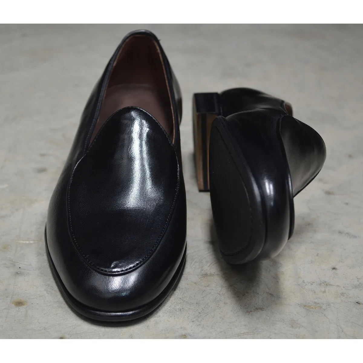 Berwick 1707 Classic Belgian Loafer (4950) Black Deerskin