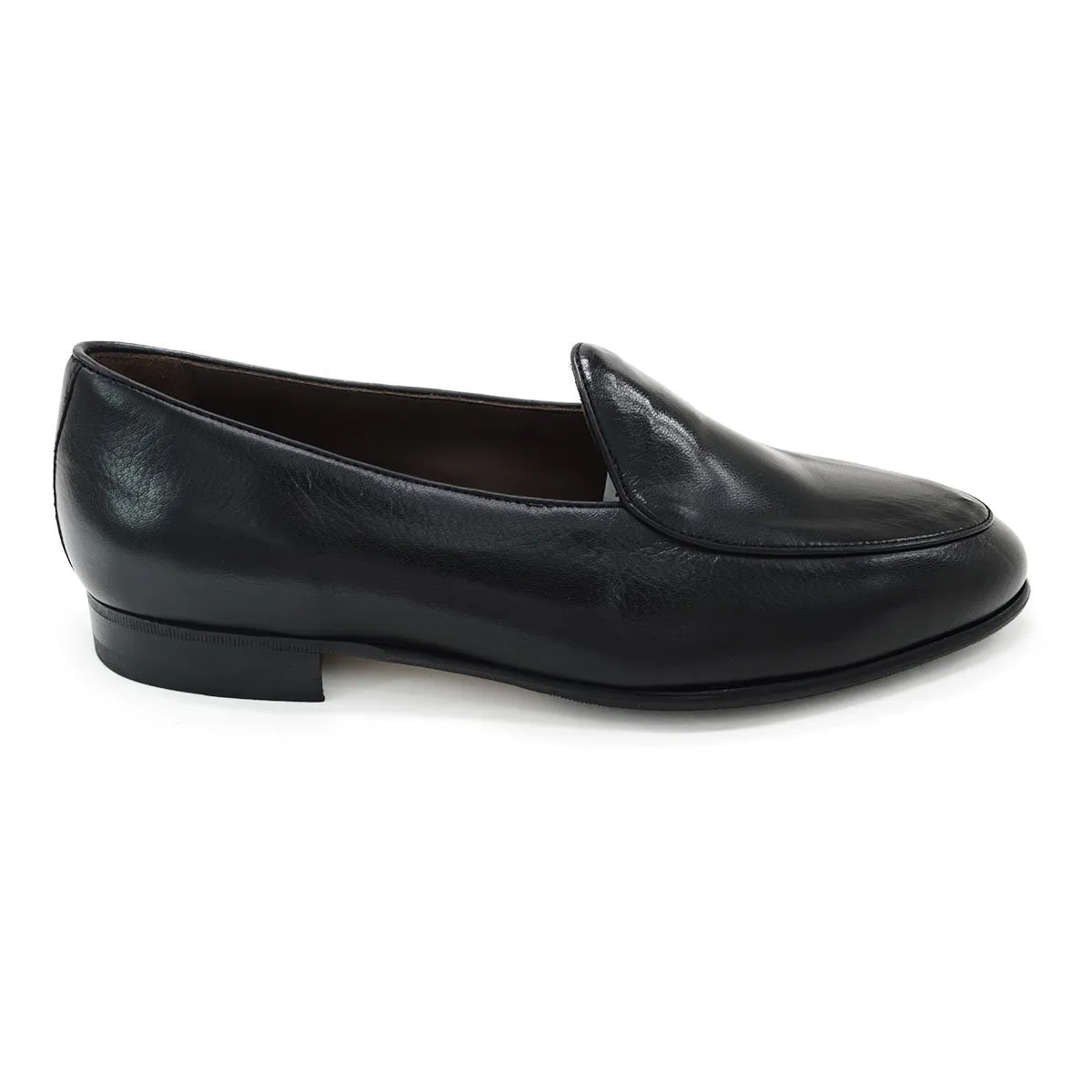 Berwick 1707 Classic Belgian Loafer (4950) Black Deerskin