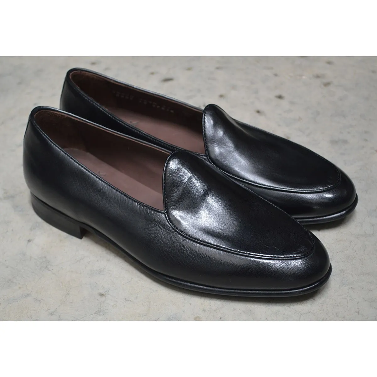 Berwick 1707 Classic Belgian Loafer (4950) Black Deerskin