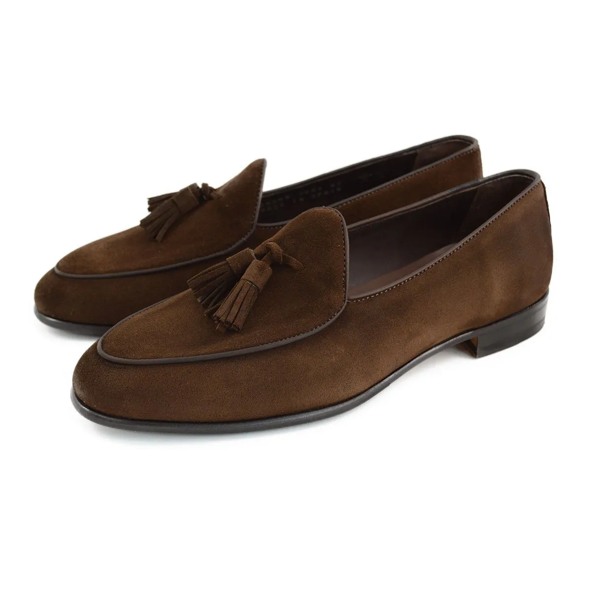 Berwick 1707 Tassel Belgian Loafer (4951) Dark Brown Suede