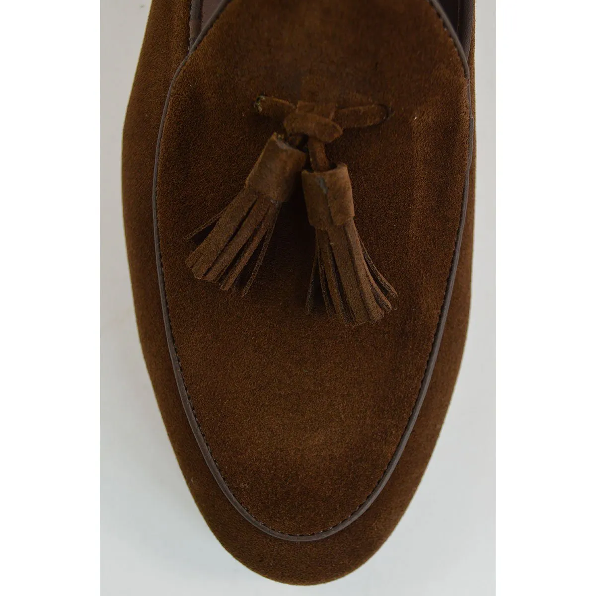 Berwick 1707 Tassel Belgian Loafer (4951) Dark Brown Suede