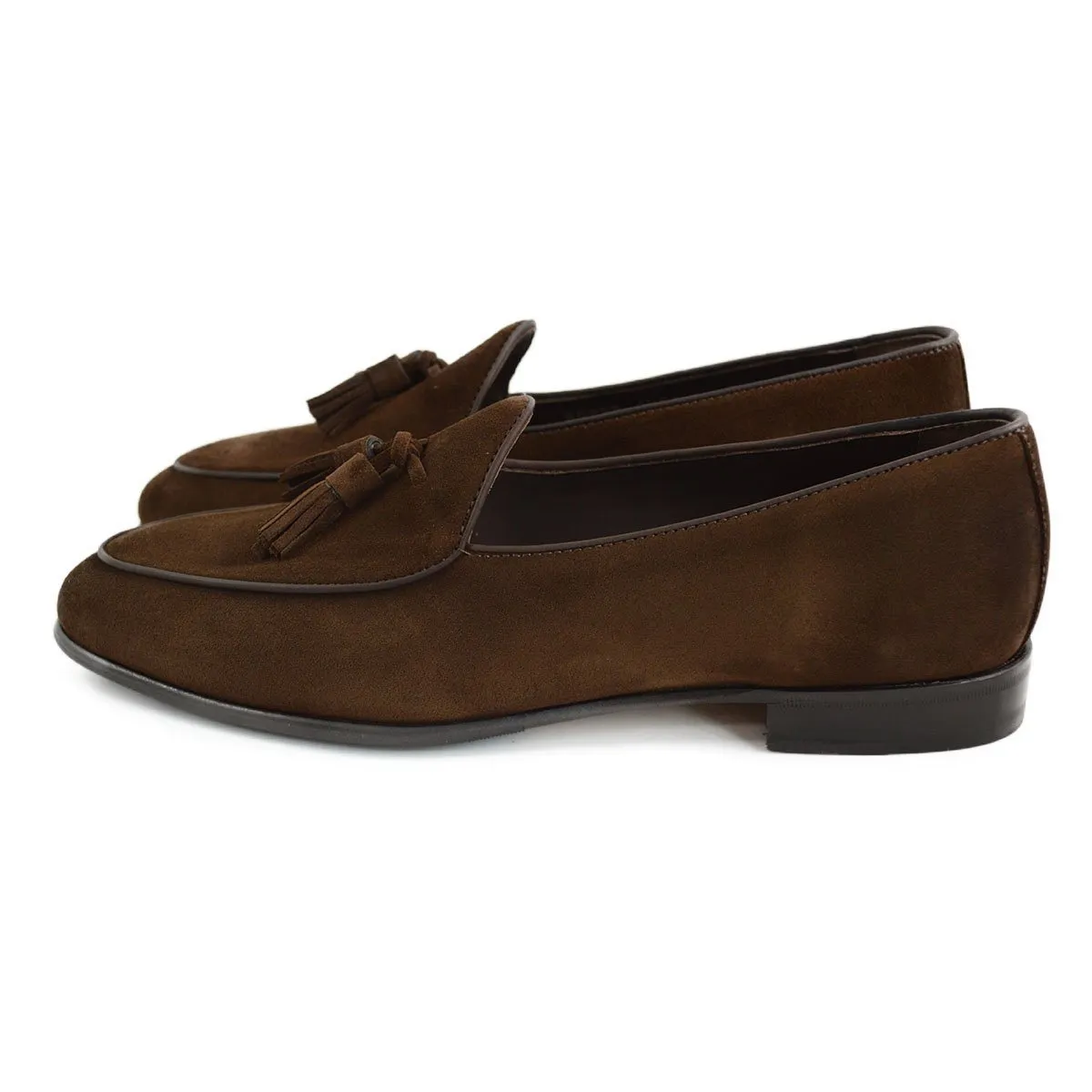 Berwick 1707 Tassel Belgian Loafer (4951) Dark Brown Suede