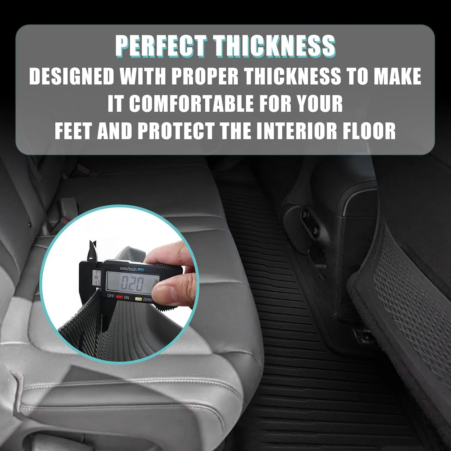 BestEvMod for Ioniq5 All Weather Floor Mats XPE Anti-High Temperatuer Odor Free Liner Floor Mats 1st&2nd Row Compatible with Hyundai Ioniq 5 SE & SEL 2022-2024 Accessories (Non Slide Console Version)