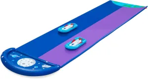 Bestway | H2OGO! Lunar Launch 2-Lane Double Water Slide, Summer Garden Outdoor Water Slide