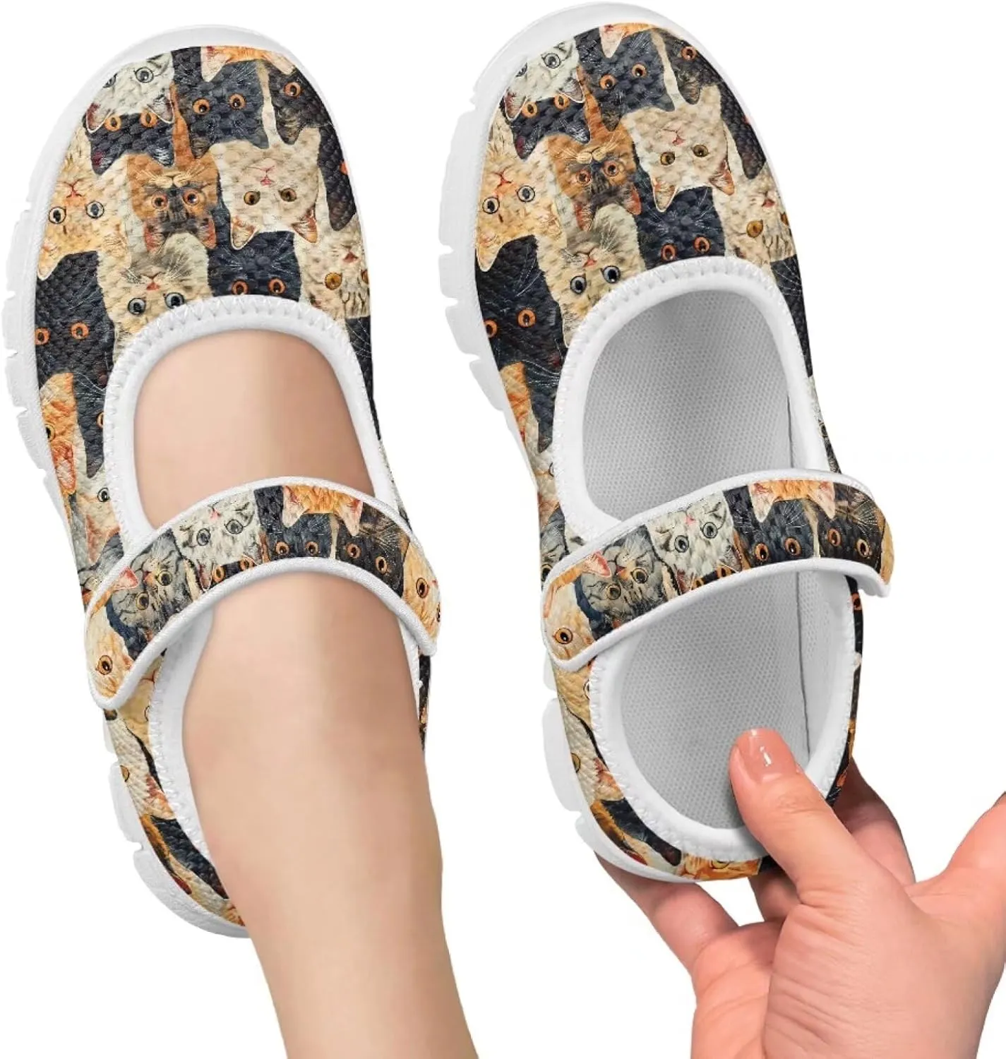 BIGCARJOB Little Girls Mary Janes Shoes Flats Running Shoes Slip-on Athletic Gym Shoes