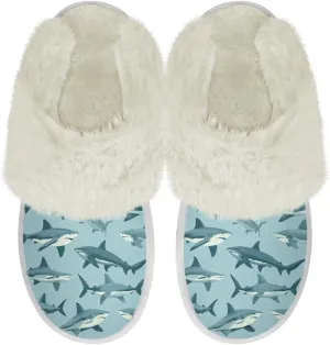 Binienty Women Fuzzy Slippers Slip On Slippers for Men Ladies Casual Winter Shoes Indoor