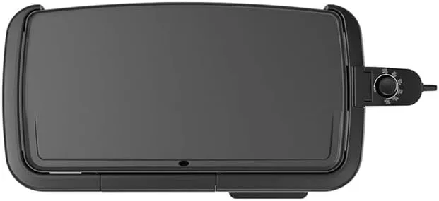 BLACK DECKER 8-Serving Electric Griddle, GD2051B, Non-Stick Cooking Surface, Warming Tray, Removable Drip Tray, Family Sized